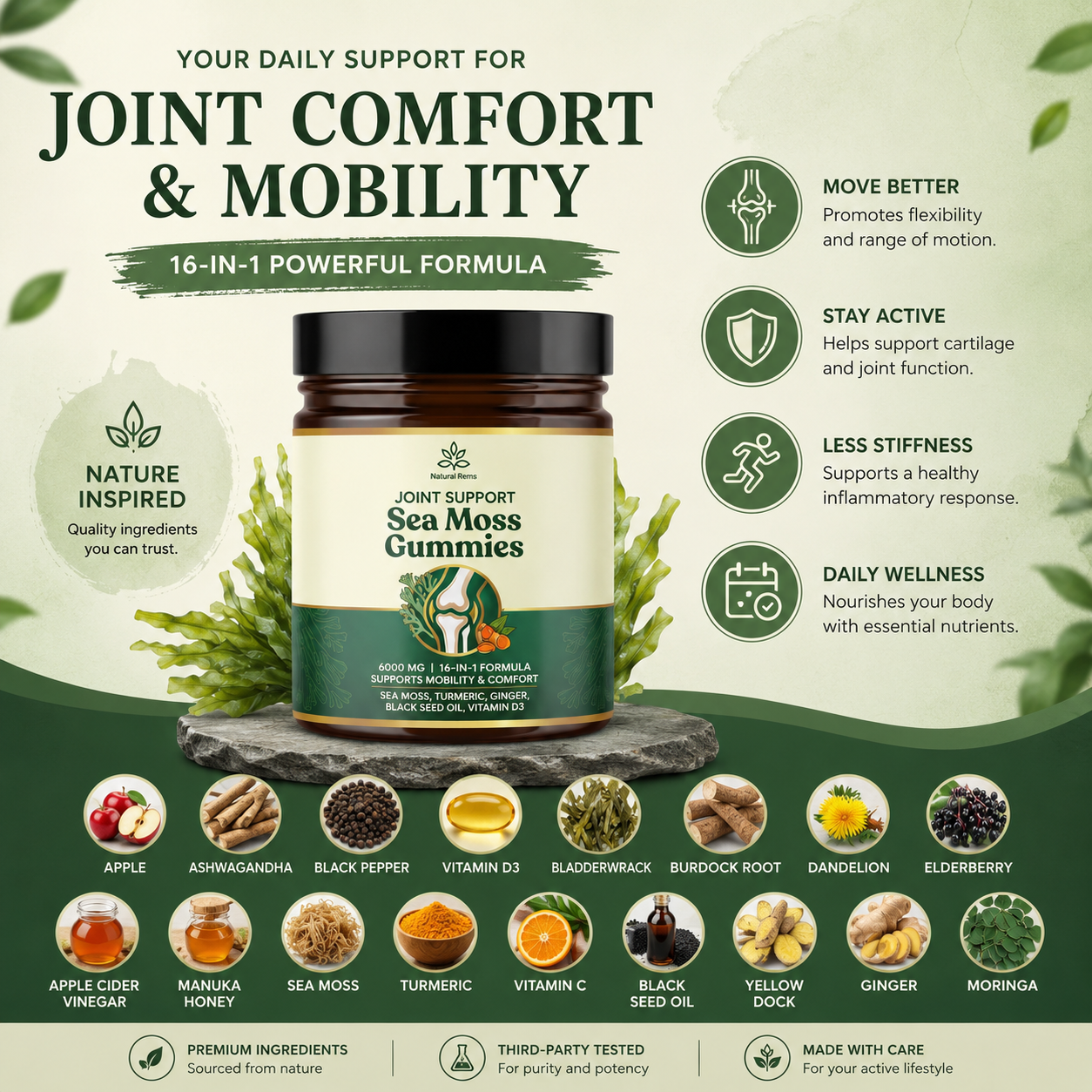 Sea Moss 16-In-1 Gummies - For Joint Relief & Mobility